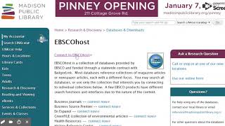 Accessing EbscoHost