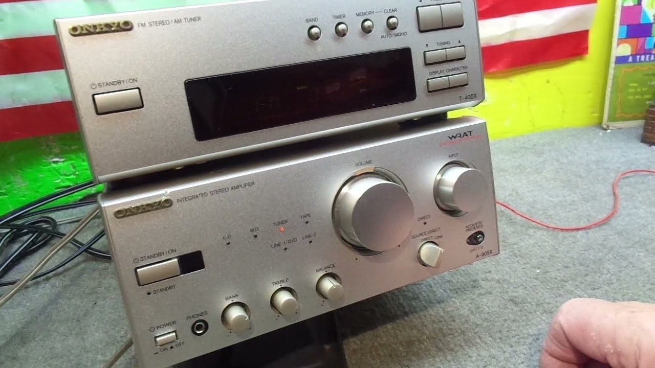 DEMO OF ONKYO A-905X INTEGRATED STEREO AMP & FM-AM TUNER T-405X FOR SALE