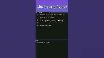 List index in Python #python #programming