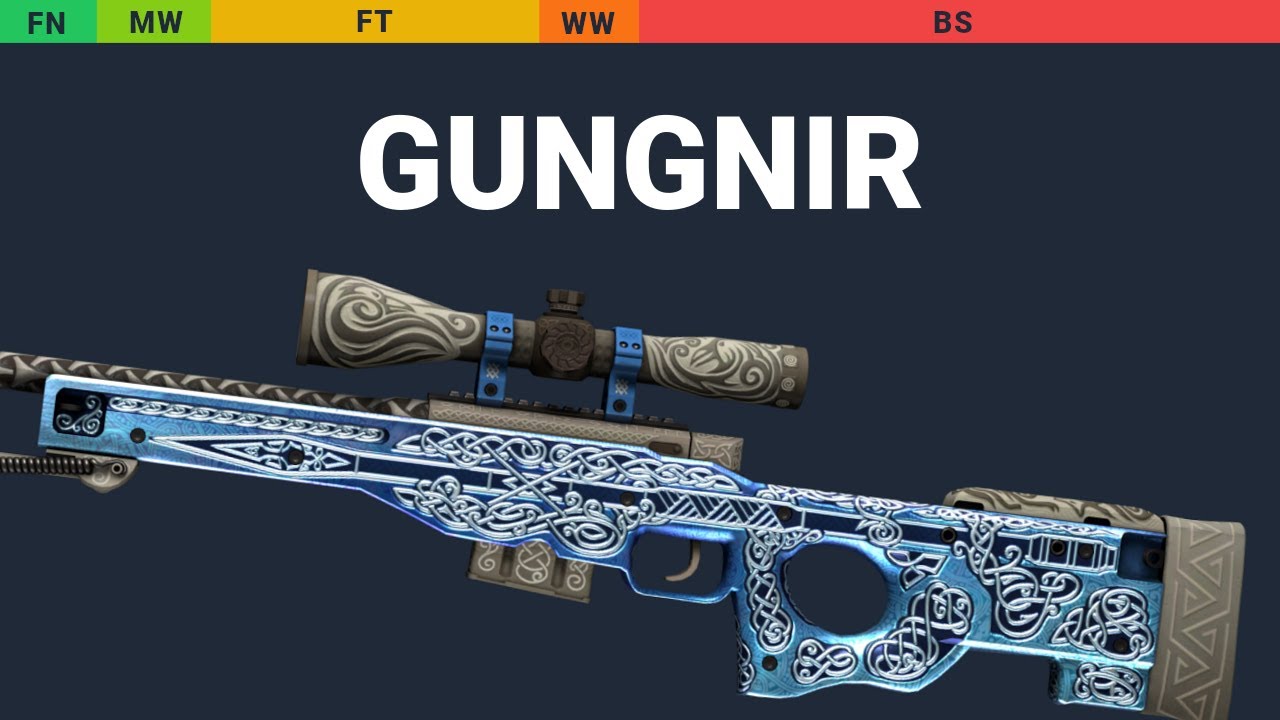 AWP Gungnir - Skin Float And Wear Preview - YouTube