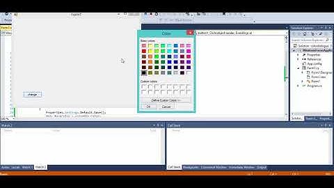 color dialogue control and random form color change on click