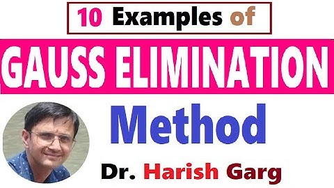 Examples of Gauss Elimination Method | Short Cut Tricks
