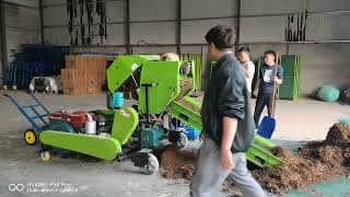 diesel hay baler and wrapping machine