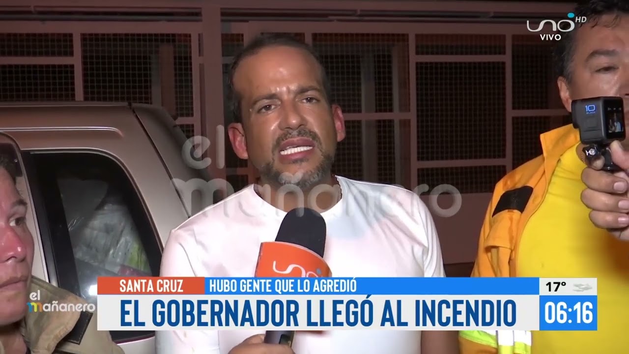 Comerciantes agredieron al Gobernador, cuando llegó a evaluar el incendio del mercado Mutualista.