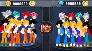 Stickman Warriors Goku All Forms Vs Vegeta All Forms (Infinite Ki / Stamina) screenshot 5