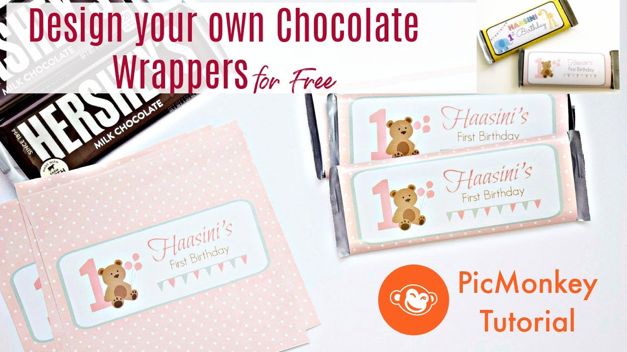 Design Chocolate Wrappers for Kids Parties