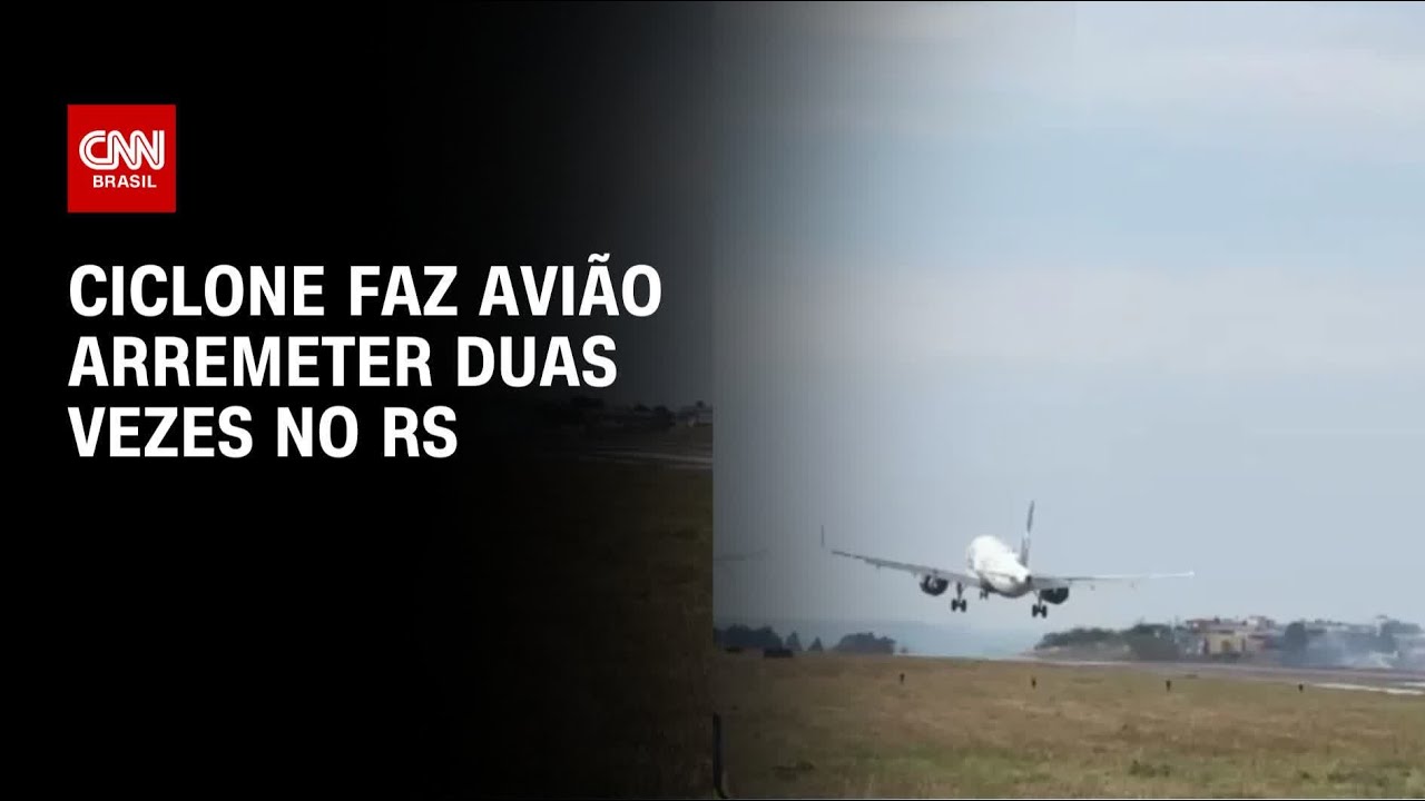 Vento forte faz avião arremeter duas vezes em aeroporto do RS | CNN 360 ...