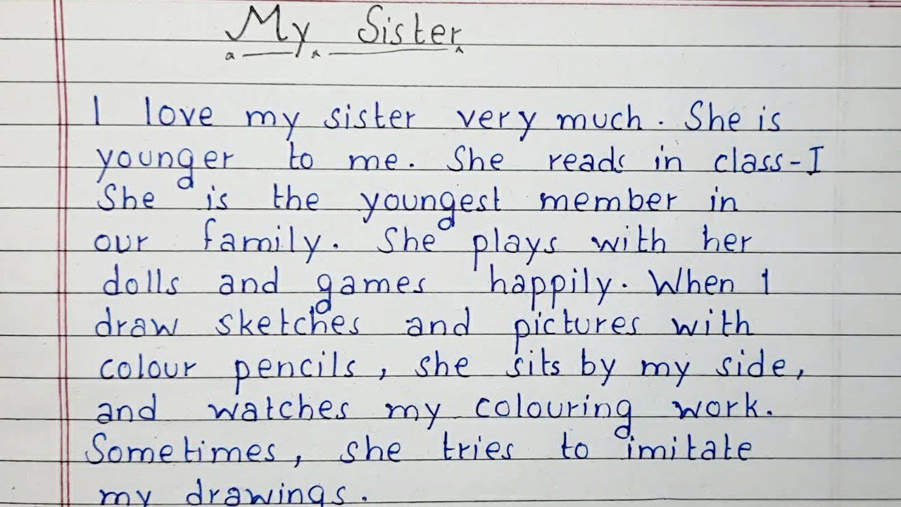 My Sister Essay – Telegraph