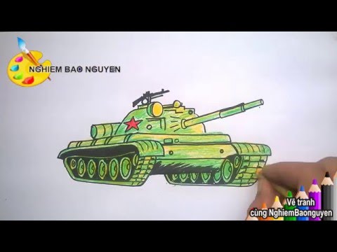 Video Vẽ xe tăng/How to Draw Tank - youtube