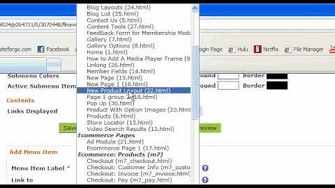 Edit Nav Menu - Websiteforge Ecommerce Website