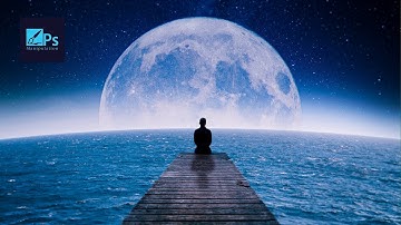 The Moon and Loneliness   Photoshop Tutorial  Manipulation Workflow