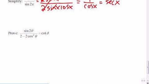 Mr Joyce - Math 12 Double Angle Identities II