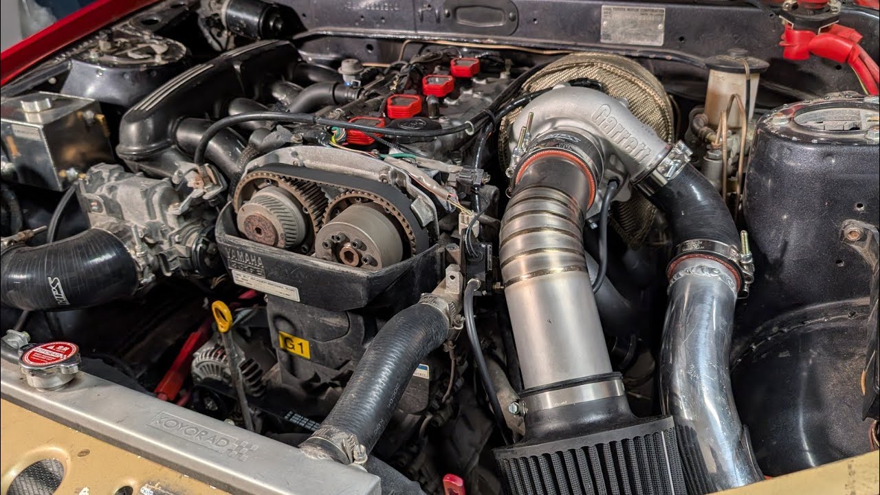 Турбонаддув BEAMS 3SGE - Установка турбонаддува - Коллектор Surfab, масляные линии, даунпайп, вне...