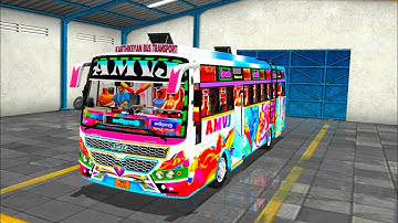 AMVJ TN Private Bus - bus simulator indonesia mod apk - bussid bus mod - android gameplay