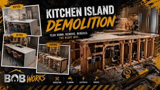 Kitchen Island Demo & Rebuild From Scratch . Full DIY Transformation