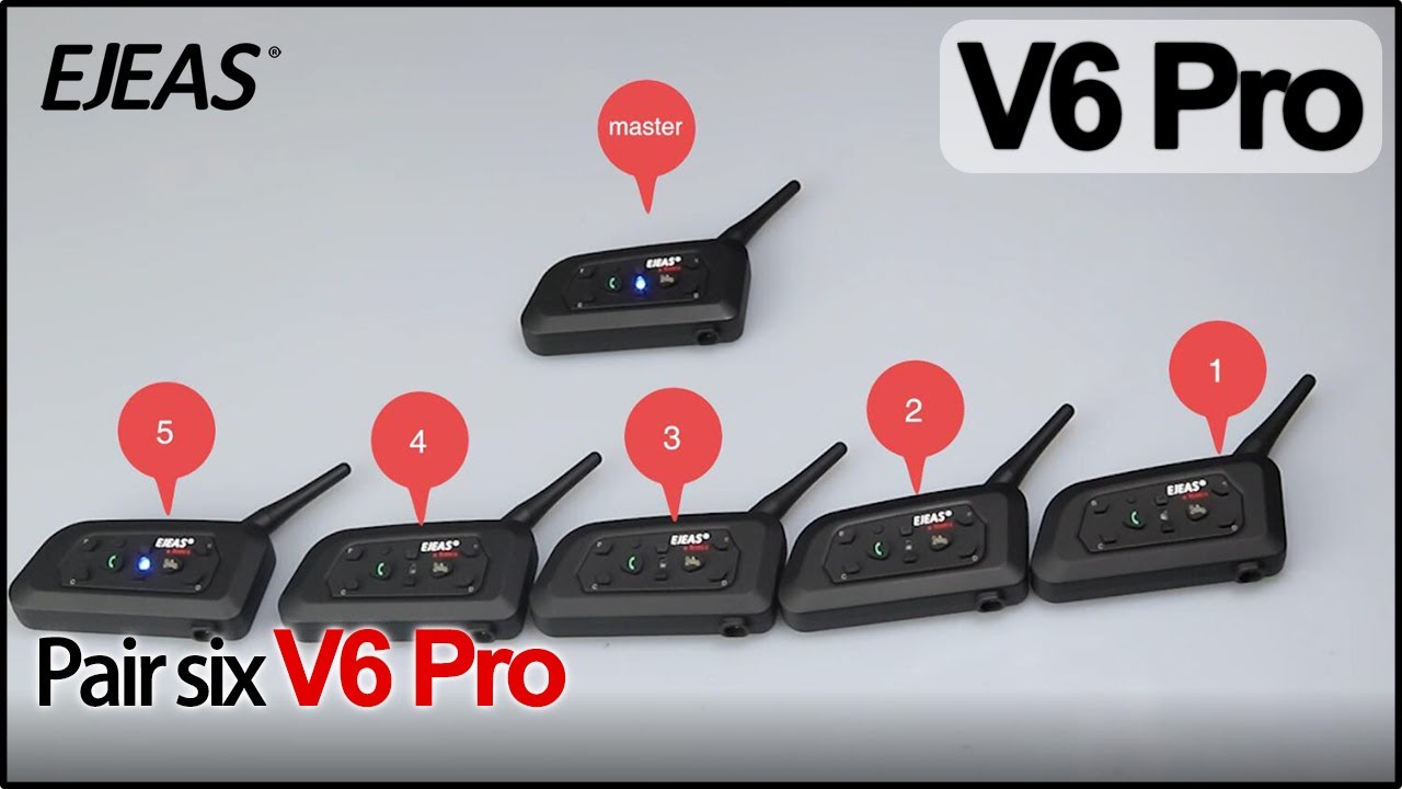 EJEAS V6 Pro Double Pack_Bluetooth 5.1, 2 rider talk at the same