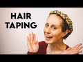 HAIR TAPING TUTORIAL | Fantasy Renaissance and Medieval Hair Braiding Style