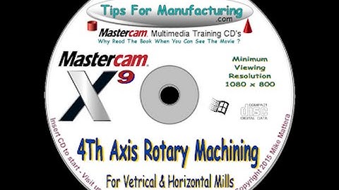 TFM - Mastercam X9 - Horizontal Rotary Slot Pilot Hole