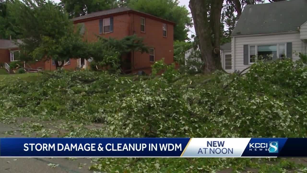 Cleanup underway after strong storms blow through metro - YouTube