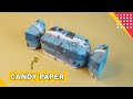 CARA MEMBUAT KOTAK KADO BENTUK PERMEN - HOW TO MAKE CANDY PAPER ORIGAMI GIFT EASY DIY