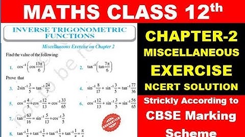 MISCELLANEOUS EXERCISE CHAPTER-2 MATHS CLASS 12th I DAY -3 I NCERT I CBSE #CLASS 12th maths