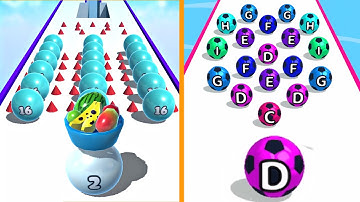 BallMerge 2048 vs A-Z Run🏆: All Levels Gameplay Walkthrough Android ,iOS NEW UPDATE