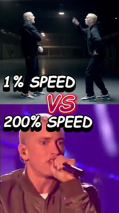 1% VS 200% Speed (Rap God) #eminem