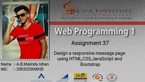 Design a responsive message page | Web Project | Task 37 | Java Institute