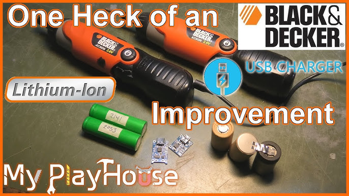 Lithium conversion Black & Decker Screwdriver from NiCad Nimh plus Charger  Upgrade 