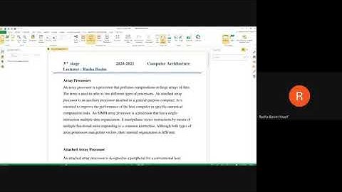 مادة معمارية الحاسوب Lecture 7
