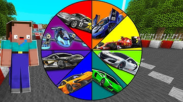 NOOB THỬ THÁCH VÒNG QUAY SIÊU XE TRONG MINECRAFT (Huy Noob Minecraft)