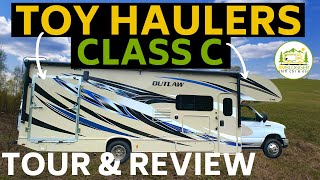 2 Class C Motorhome Toy Hauler Walkthroughs! Thor Outlaw 29J and 29S