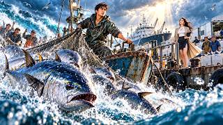 🐟 Given Only a Broken Boat, He Catches a Million-Dollar Tuna in a Storm and Stuns Everyone #Ocean