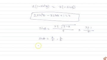Let AandB be acute angles such that `sinA=sin^2B` and `2cos^2A-3cos^2B`. Then A equal to