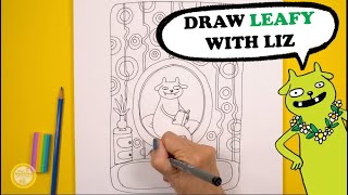 How To Draw Leafy The Bookworm Fun Easy Colouring Page For Kids