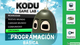 Primeras instrucciones de programación con KODU GAME LAB (comer, puntos y cámara) screenshot 1