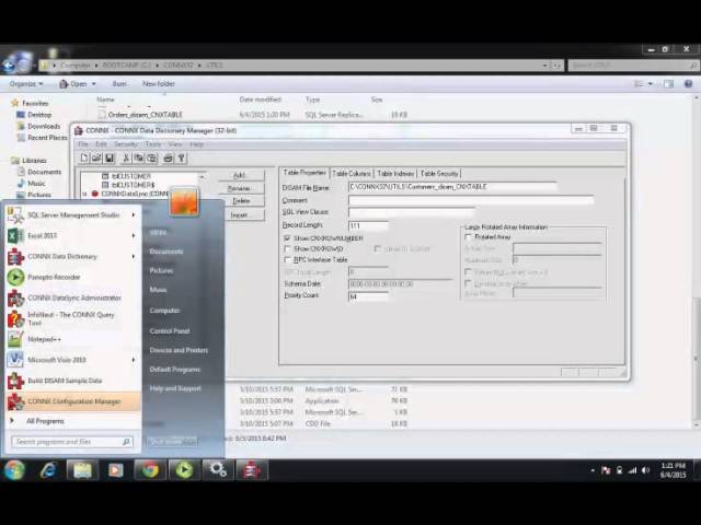 DISAM to SQL  Demo using CONNX
