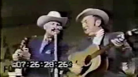 Lester Flatt and Bill Monroe at the Grand Ole Opry...