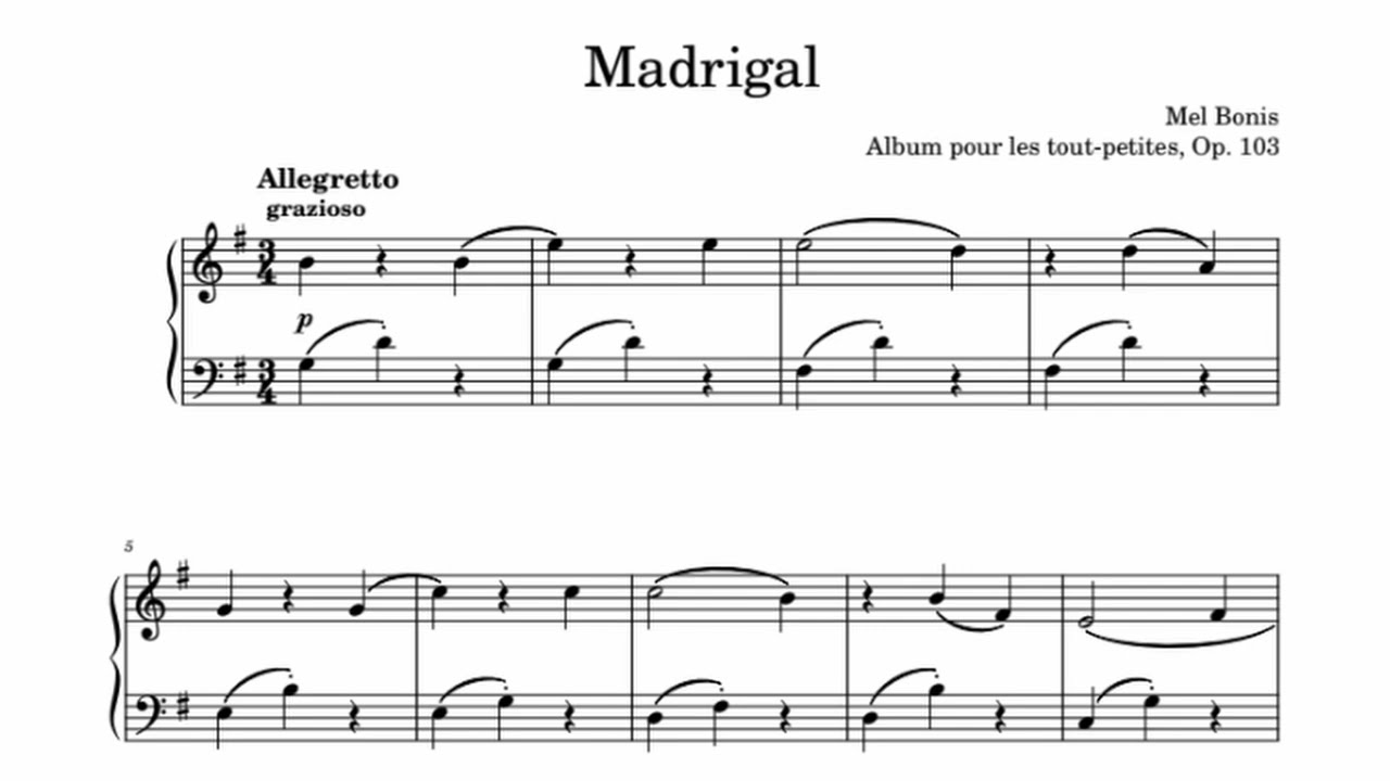 Watch Mel Bonis - Madrigal Op. 103 on YouTube Watch Mel Bonis - Madrigal Op. 103 on YouTube