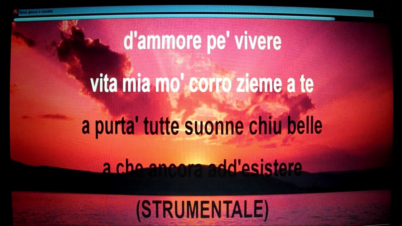 Nino D'angelo (Senza Giacca E Cravatta) Karaoke YouTube Nino D'angelo (Senza Giacca E Cravatta) Karaoke YouTube