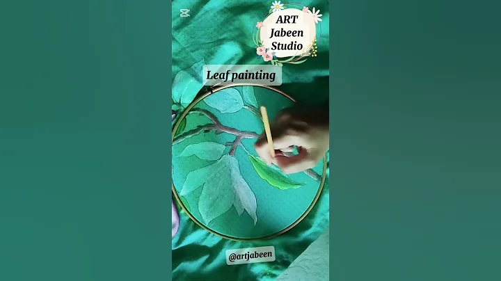 How to paint leaf in a simple way. #leafpattern #fabricpainting #art
