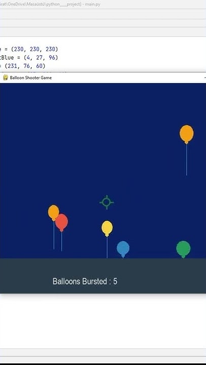 Create A Baloon Game using Python #shorts - YouTube