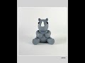 3D Printed Articulated Rhino Keychain