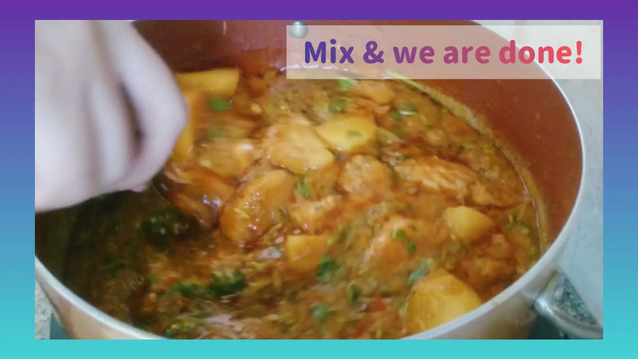 Spicy  Mughlai Chicken Potato Gravy | Reira's Cookbook.