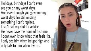 Letter to my father 💔 lyrics @officialmere