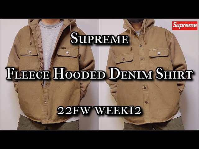 Fleece Hooded Denim Shirt