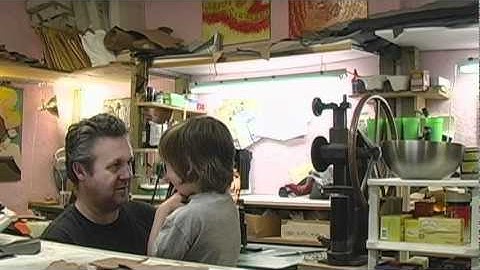 Part 3 - FATHER AND SON, SIX YEARS OLD, MAKING HIS OWN CUSTOM MADE COWBOY BOOT.