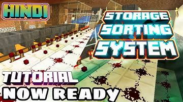 Minecraft My Automatic Storage sorting system is done - HINDI