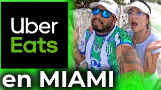 CUANTO SE GANA EN UBER EATS  EN MIAMI //HACIENDO UBER HICIMOS $.............