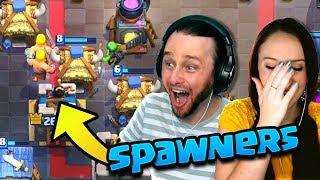 MASS SPAWNERS ARE NUTS! 2v2! (Clash Royale)